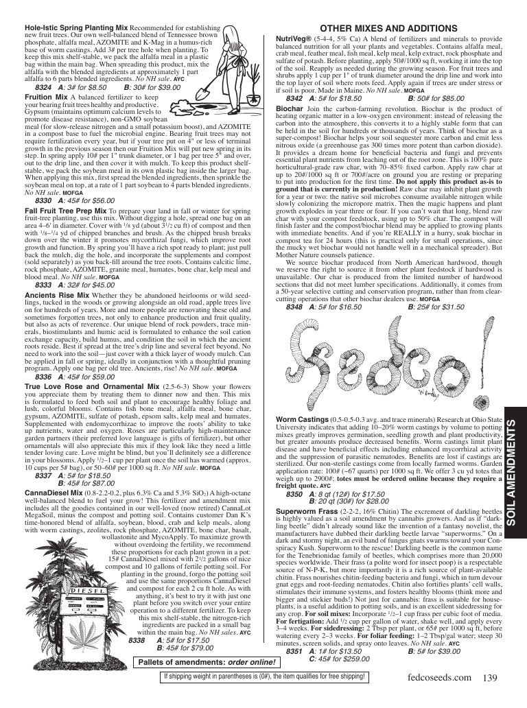 Fedco Seeds Seeds Catalog Weekly Ad January 1 - December 31, 2026