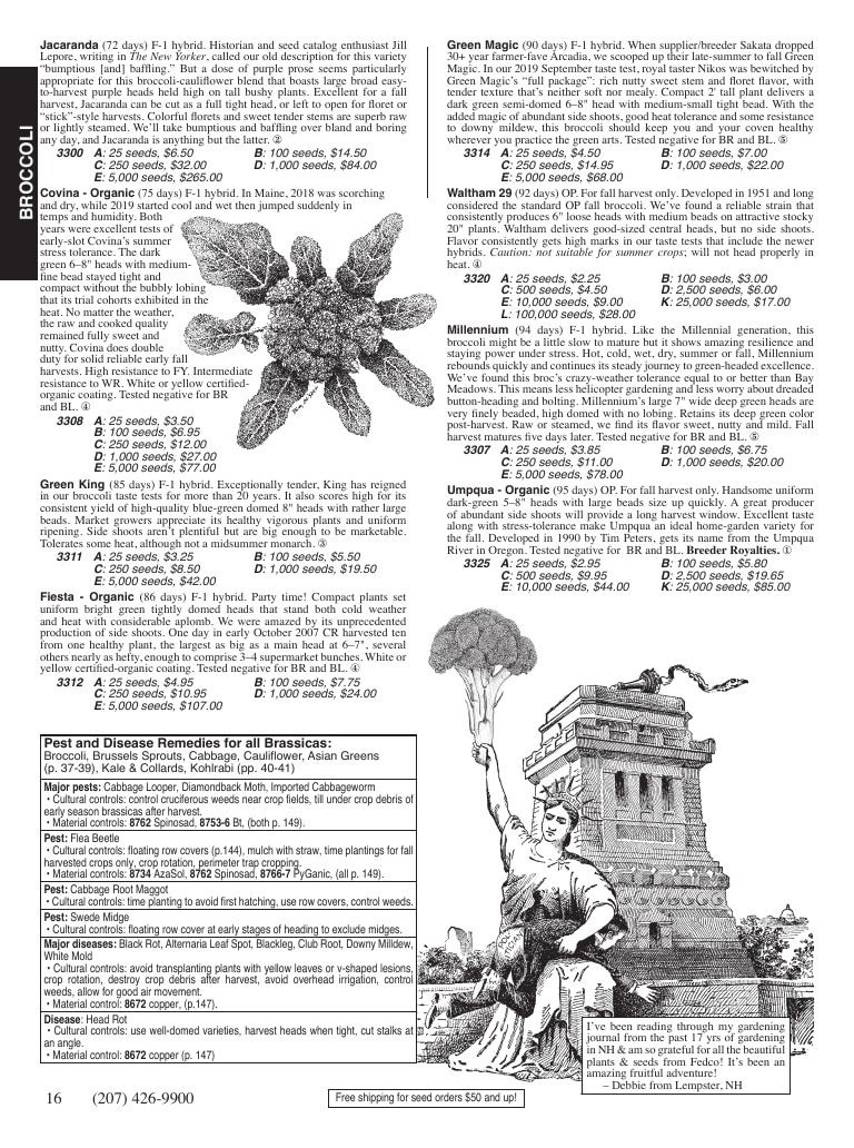 Fedco Seeds Seeds Catalog Weekly Ad January 1 - December 31, 2026