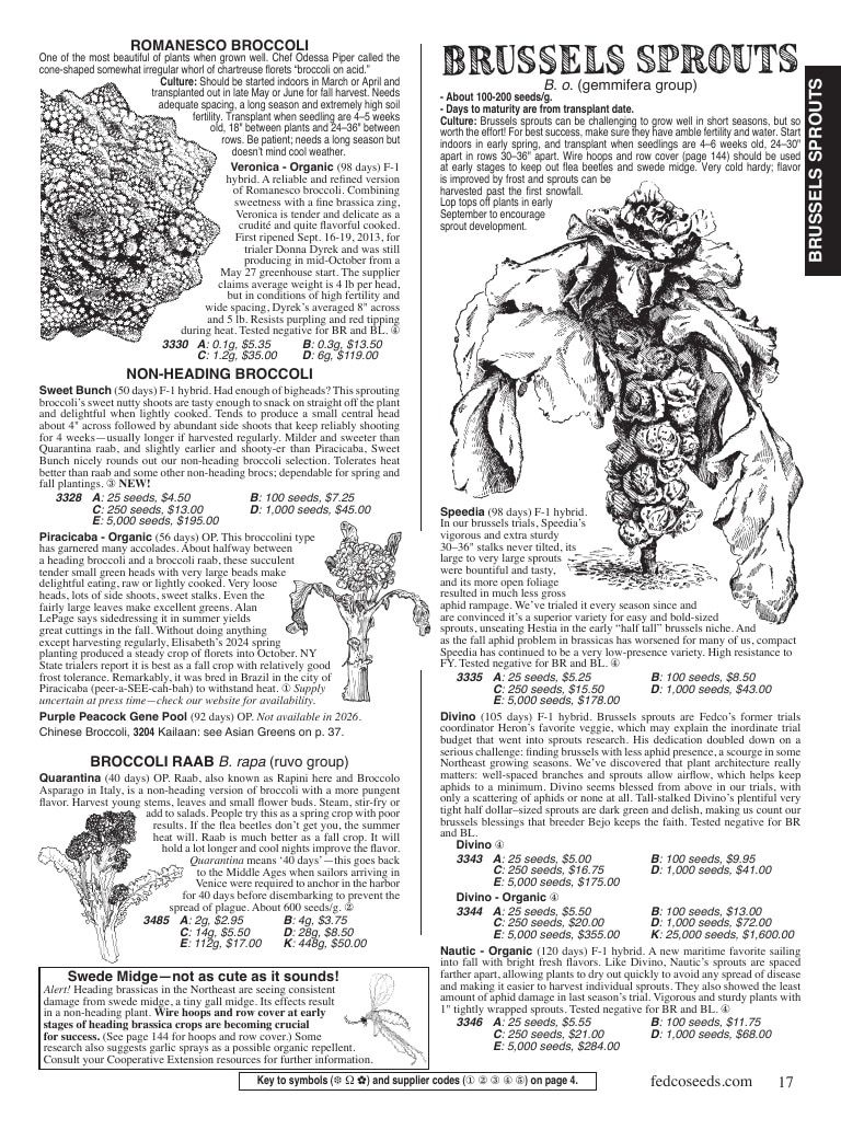 Fedco Seeds Seeds Catalog Weekly Ad January 1 - December 31, 2026