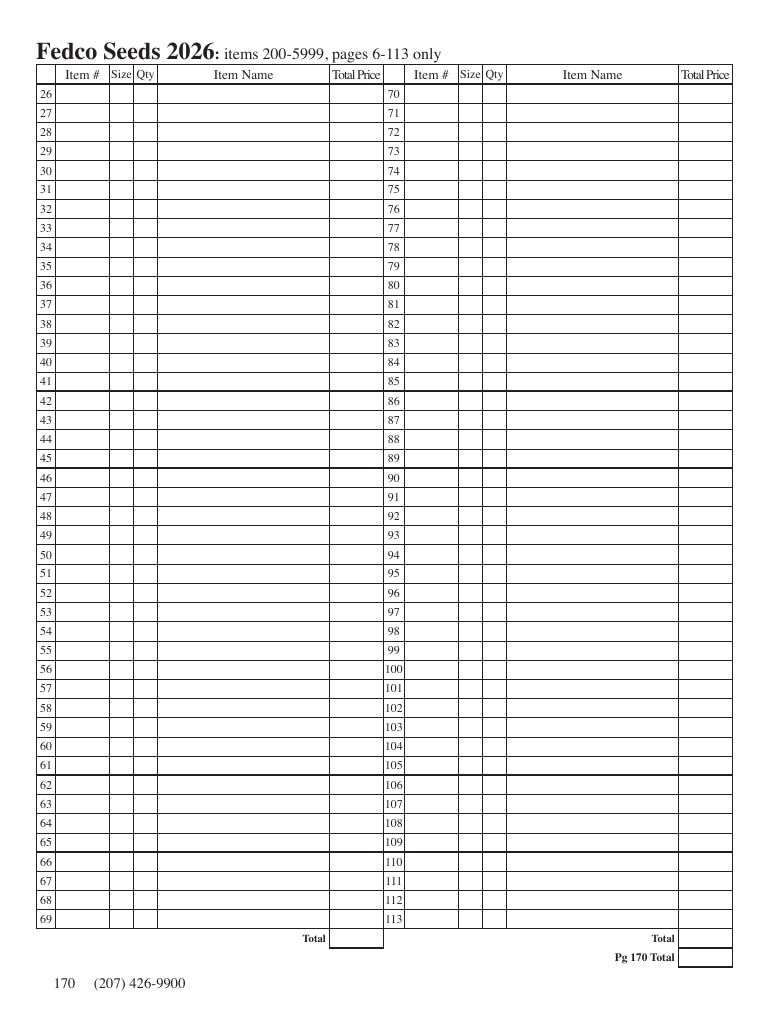 Fedco Seeds Seeds Catalog Weekly Ad January 1 - December 31, 2026