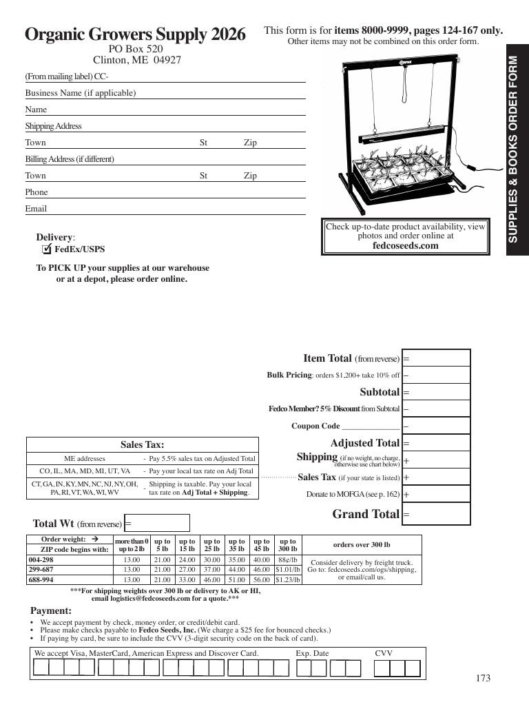 Fedco Seeds Seeds Catalog Weekly Ad January 1 - December 31, 2026