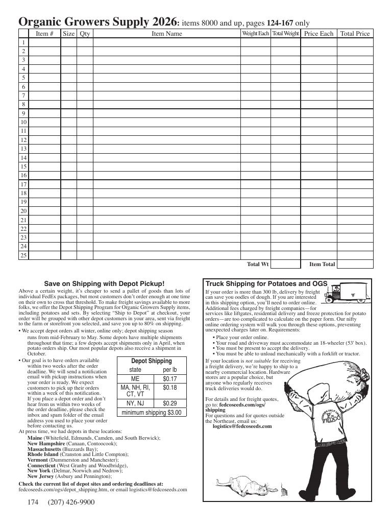 Fedco Seeds Seeds Catalog Weekly Ad January 1 - December 31, 2026