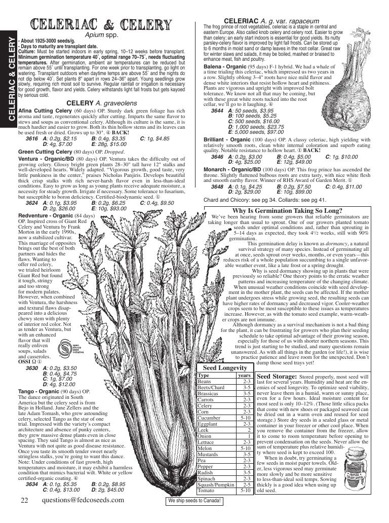 Fedco Seeds Seeds Catalog Weekly Ad January 1 - December 31, 2026