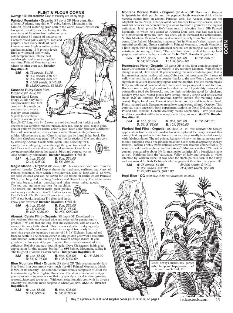 Fedco Seeds Seeds Catalog Weekly Ad January 1 - December 31, 2026
