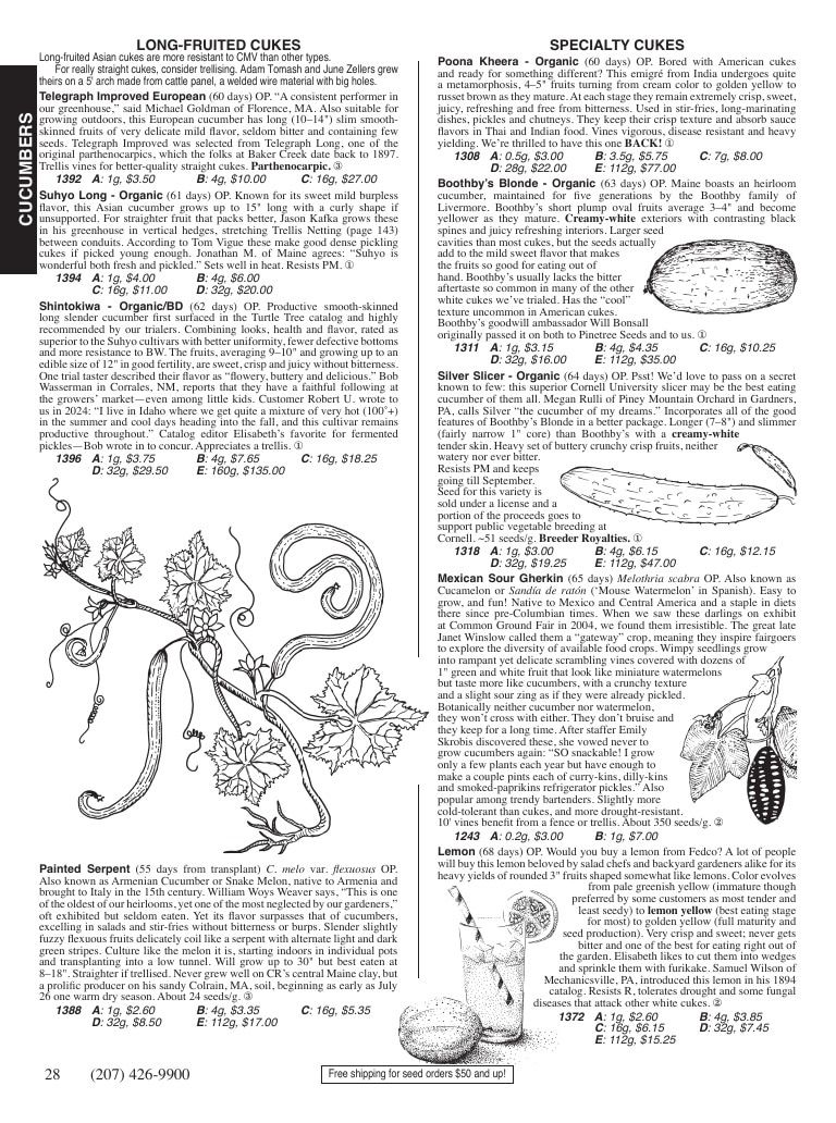 Fedco Seeds Seeds Catalog Weekly Ad January 1 - December 31, 2026