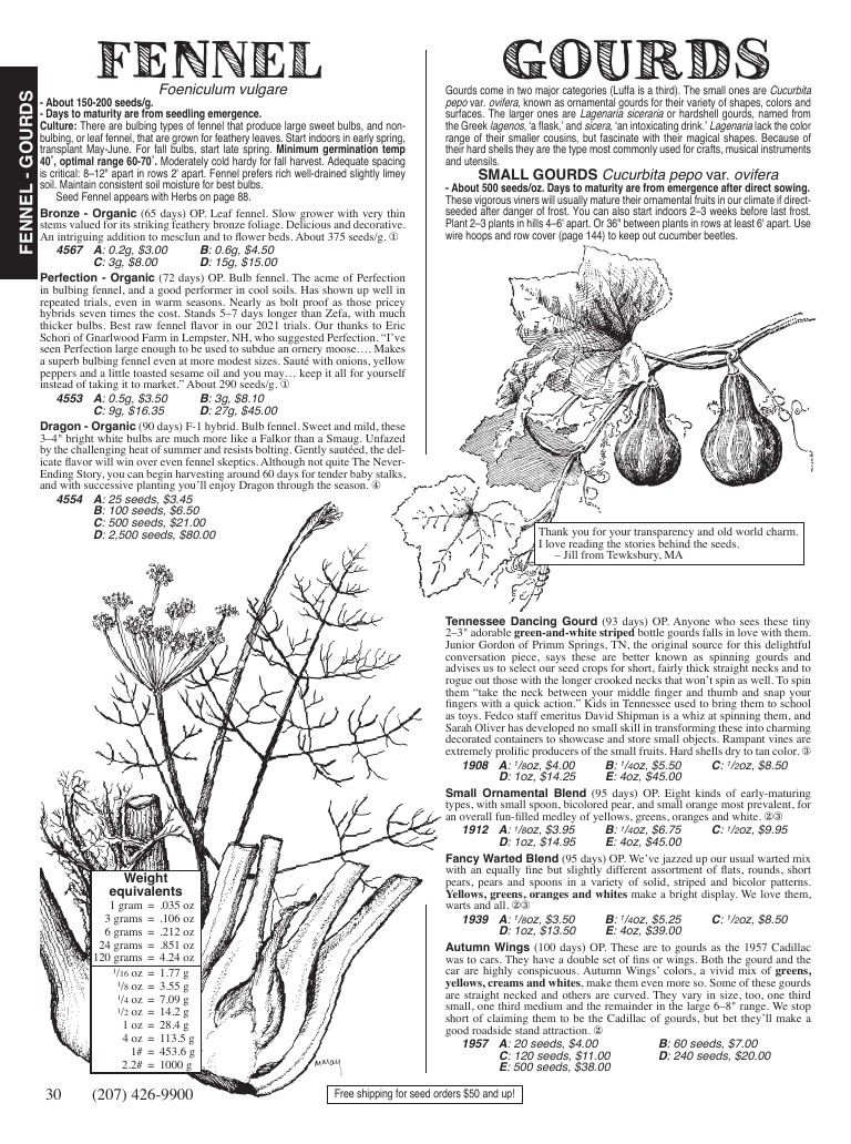 Fedco Seeds Seeds Catalog Weekly Ad January 1 - December 31, 2026