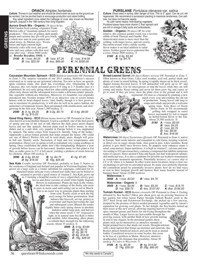 Fedco Seeds Seeds Catalog Weekly Ad January 1 - December 31, 2026