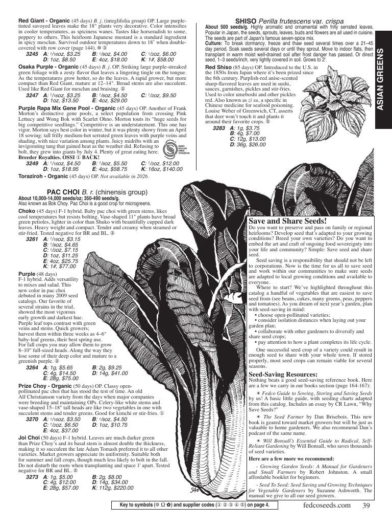Fedco Seeds Seeds Catalog Weekly Ad January 1 - December 31, 2026