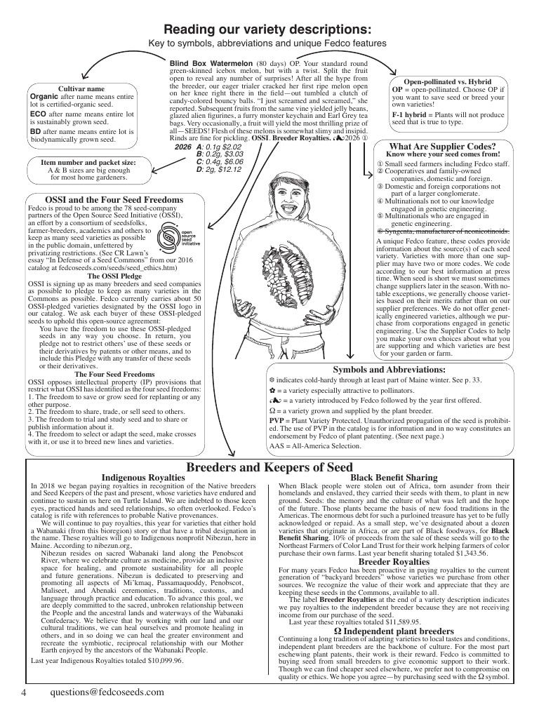 Fedco Seeds Seeds Catalog Weekly Ad January 1 - December 31, 2026