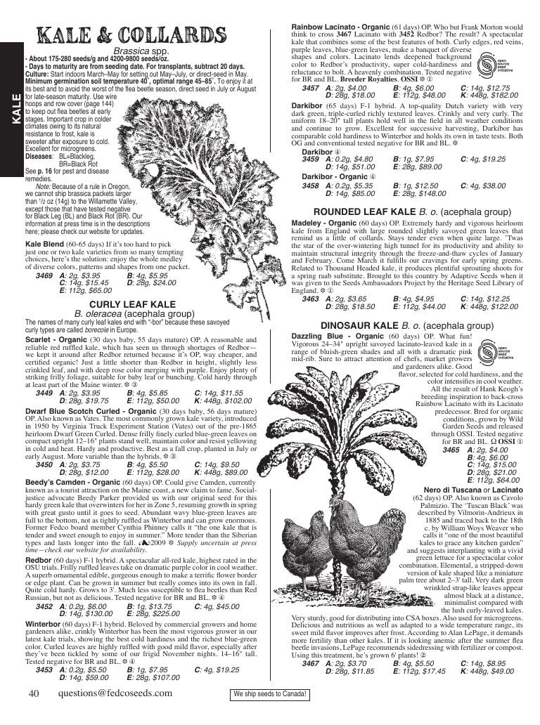 Fedco Seeds Seeds Catalog Weekly Ad January 1 - December 31, 2026