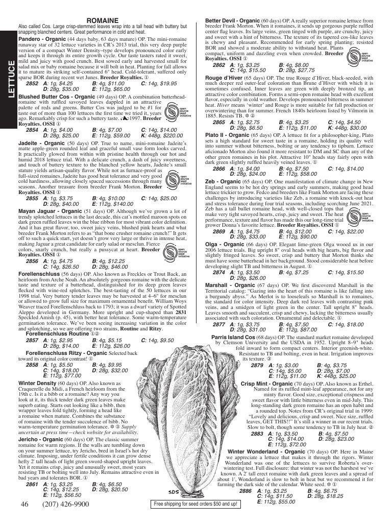 Fedco Seeds Seeds Catalog Weekly Ad January 1 - December 31, 2026