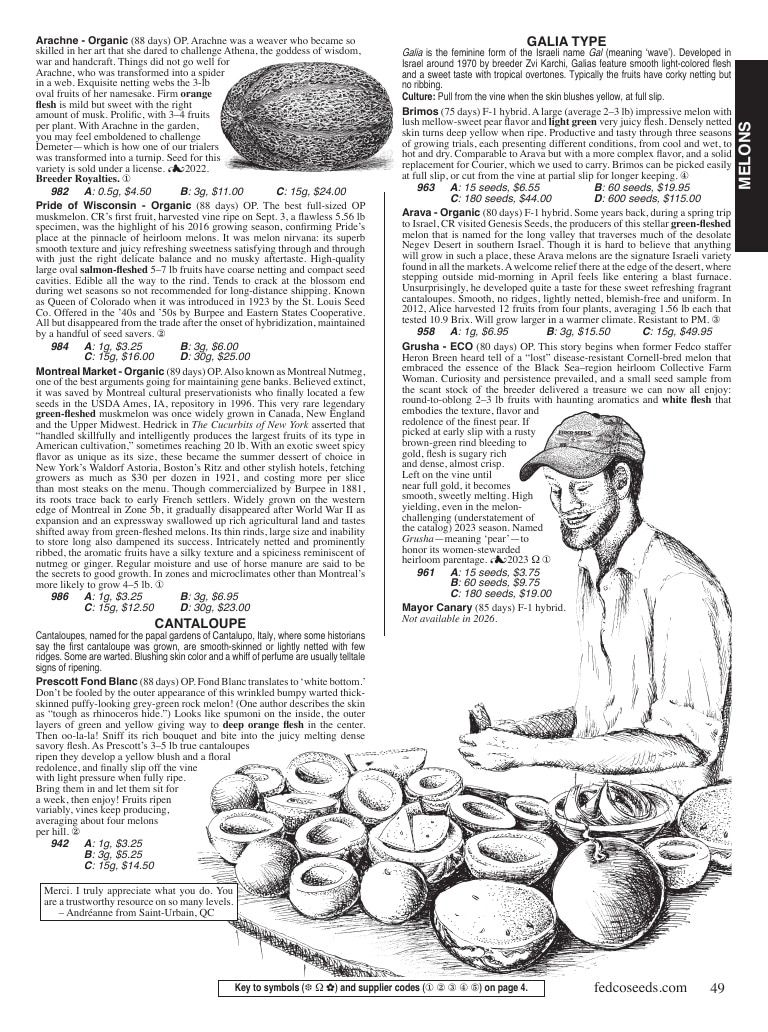 Fedco Seeds Seeds Catalog Weekly Ad January 1 - December 31, 2026