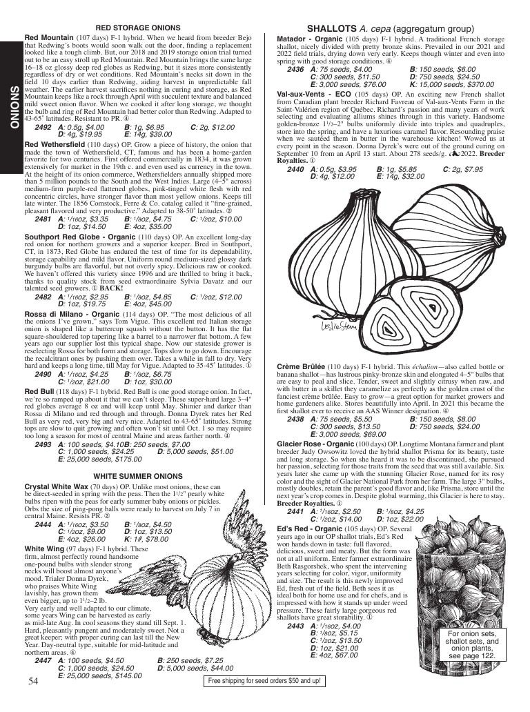 Fedco Seeds Seeds Catalog Weekly Ad January 1 - December 31, 2026
