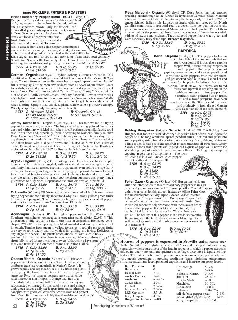 Fedco Seeds Seeds Catalog Weekly Ad January 1 - December 31, 2026