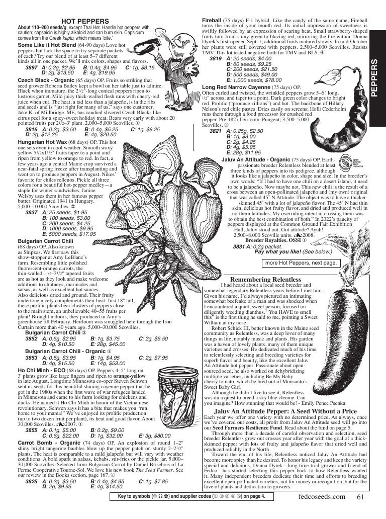Fedco Seeds Seeds Catalog Weekly Ad January 1 - December 31, 2026