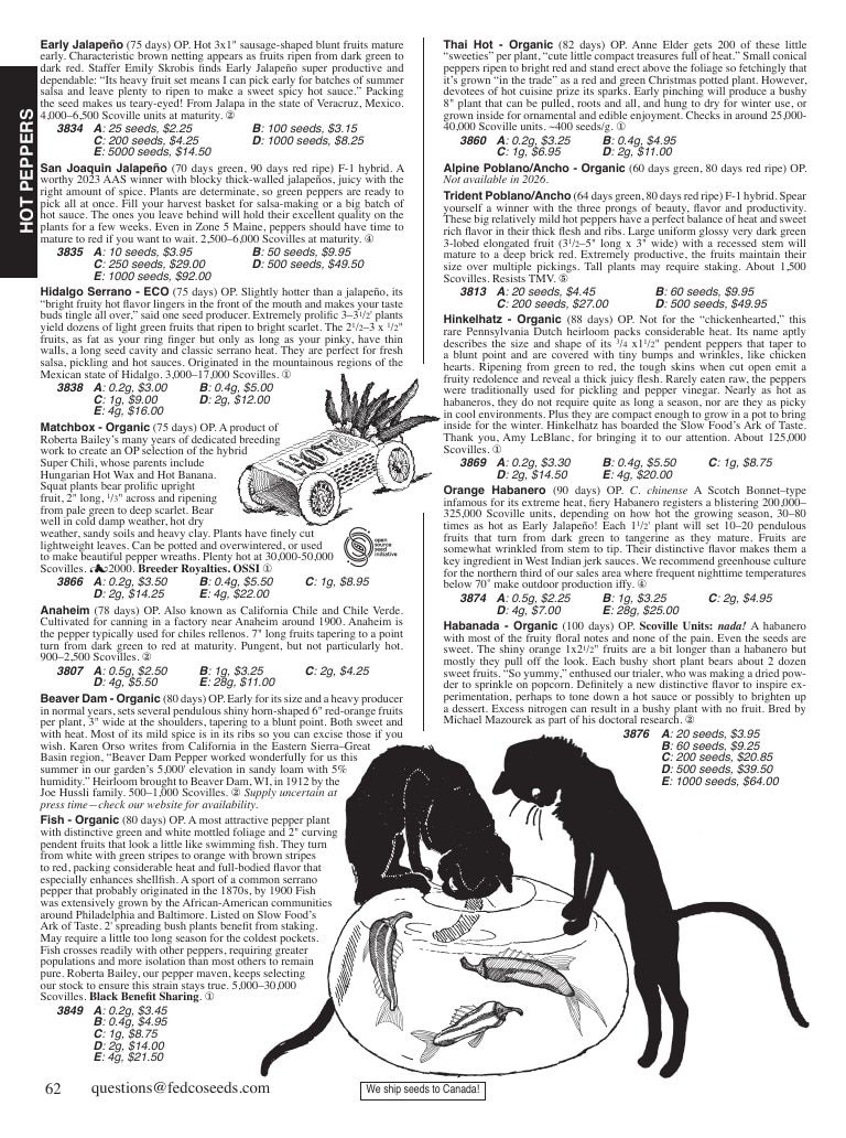 Fedco Seeds Seeds Catalog Weekly Ad January 1 - December 31, 2026