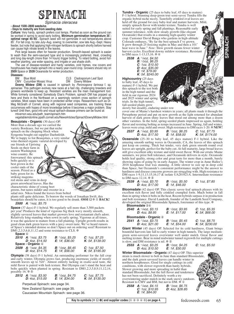 Fedco Seeds Seeds Catalog Weekly Ad January 1 - December 31, 2026