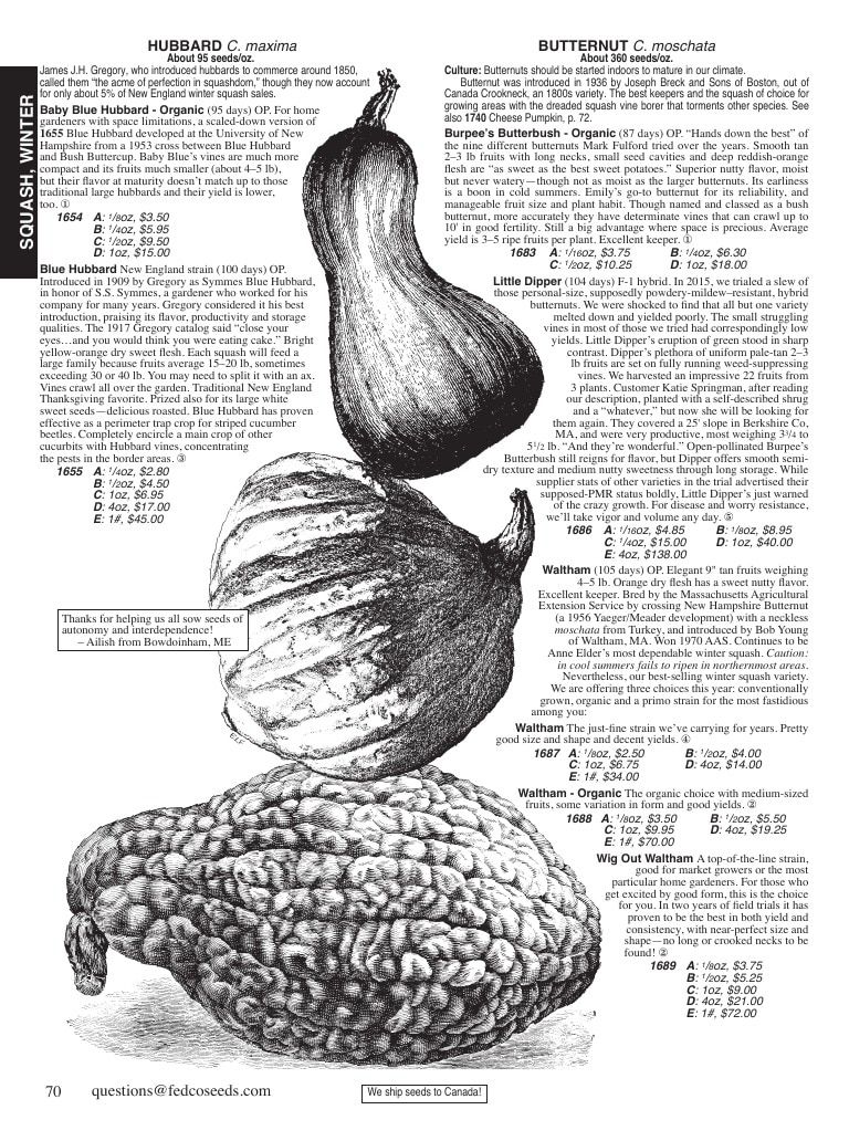 Fedco Seeds Seeds Catalog Weekly Ad January 1 - December 31, 2026