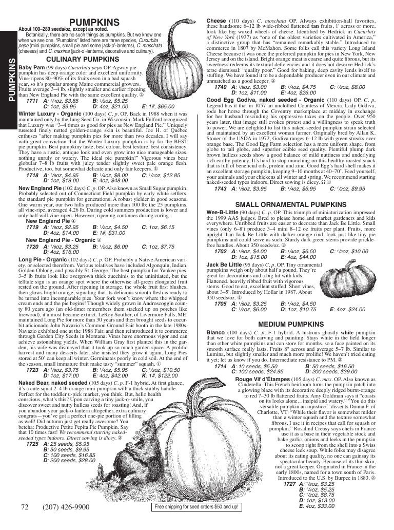 Fedco Seeds Seeds Catalog Weekly Ad January 1 - December 31, 2026