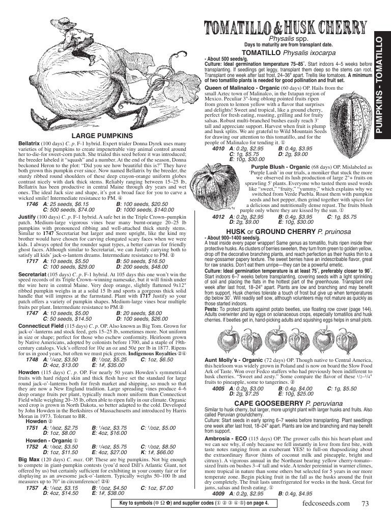 Fedco Seeds Seeds Catalog Weekly Ad January 1 - December 31, 2026