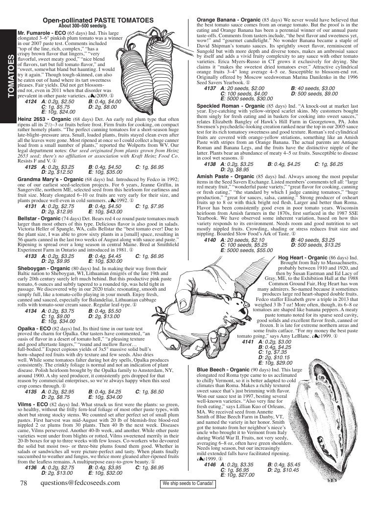 Fedco Seeds Seeds Catalog Weekly Ad January 1 - December 31, 2026