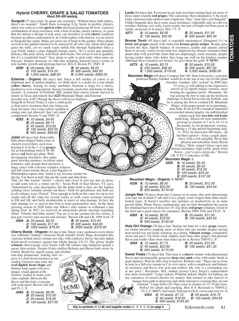 Fedco Seeds Seeds Catalog Weekly Ad January 1 - December 31, 2026