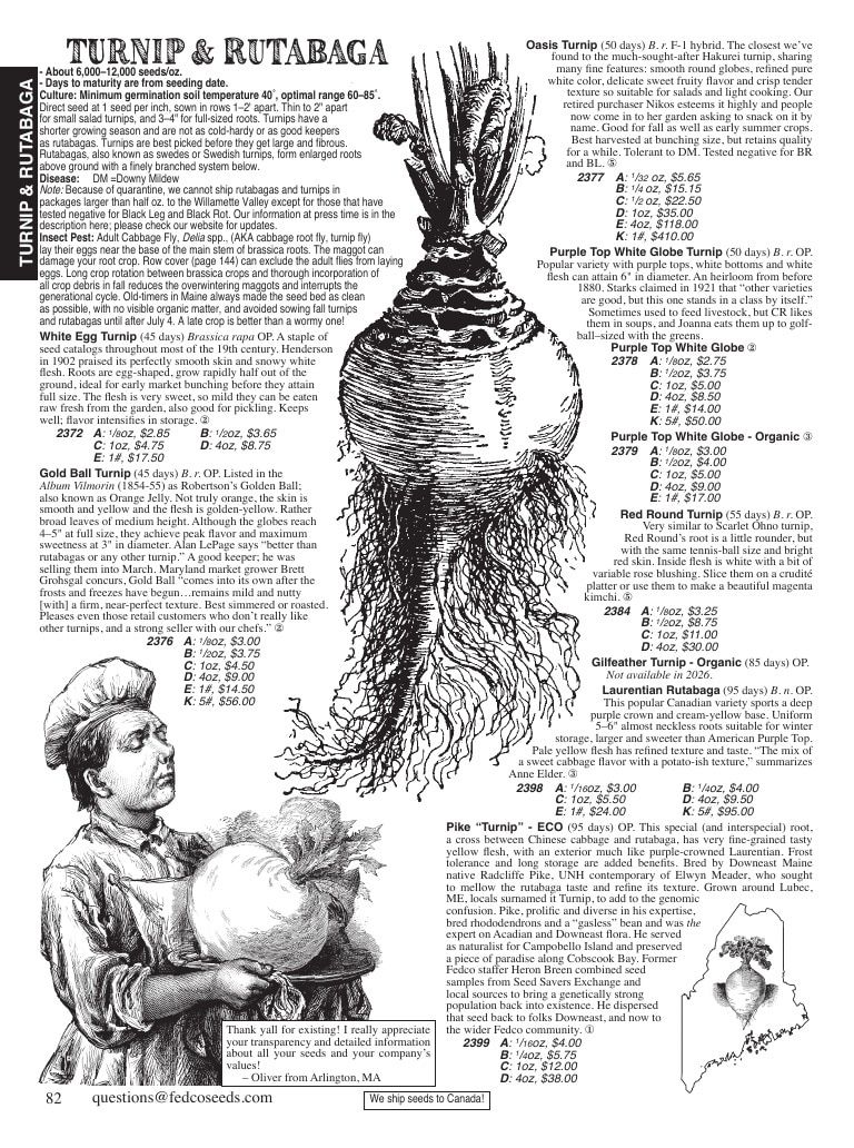 Fedco Seeds Seeds Catalog Weekly Ad January 1 - December 31, 2026