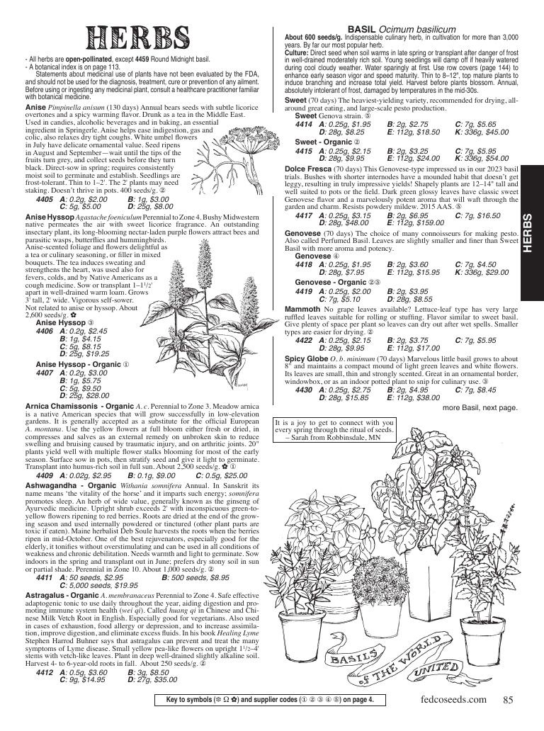 Fedco Seeds Seeds Catalog Weekly Ad January 1 - December 31, 2026