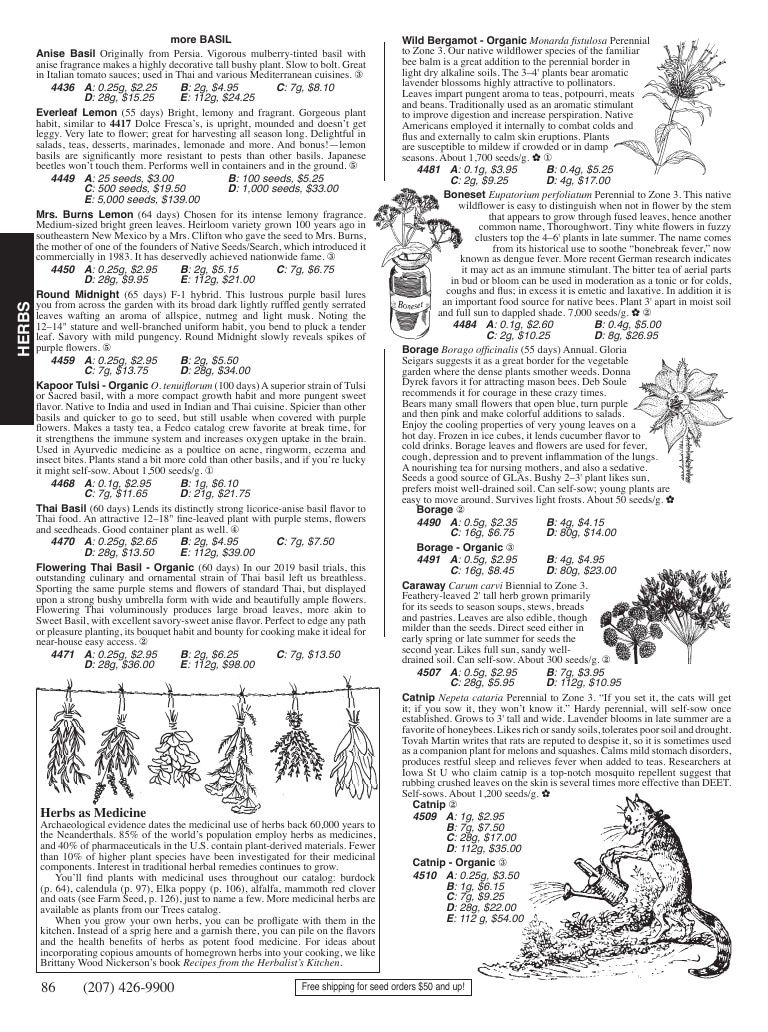 Fedco Seeds Seeds Catalog Weekly Ad January 1 - December 31, 2026