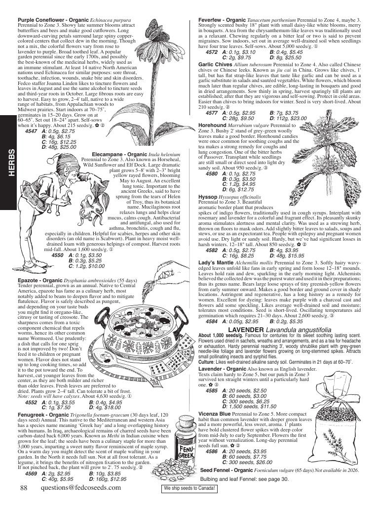 Fedco Seeds Seeds Catalog Weekly Ad January 1 - December 31, 2026