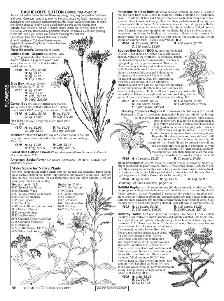 Fedco Seeds Seeds Catalog Weekly Ad January 1 - December 31, 2026