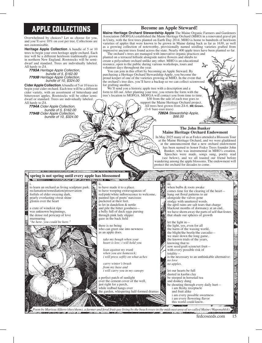 Fedco Seeds Trees Catalog Weekly Ad January 1 - December 31, 2026