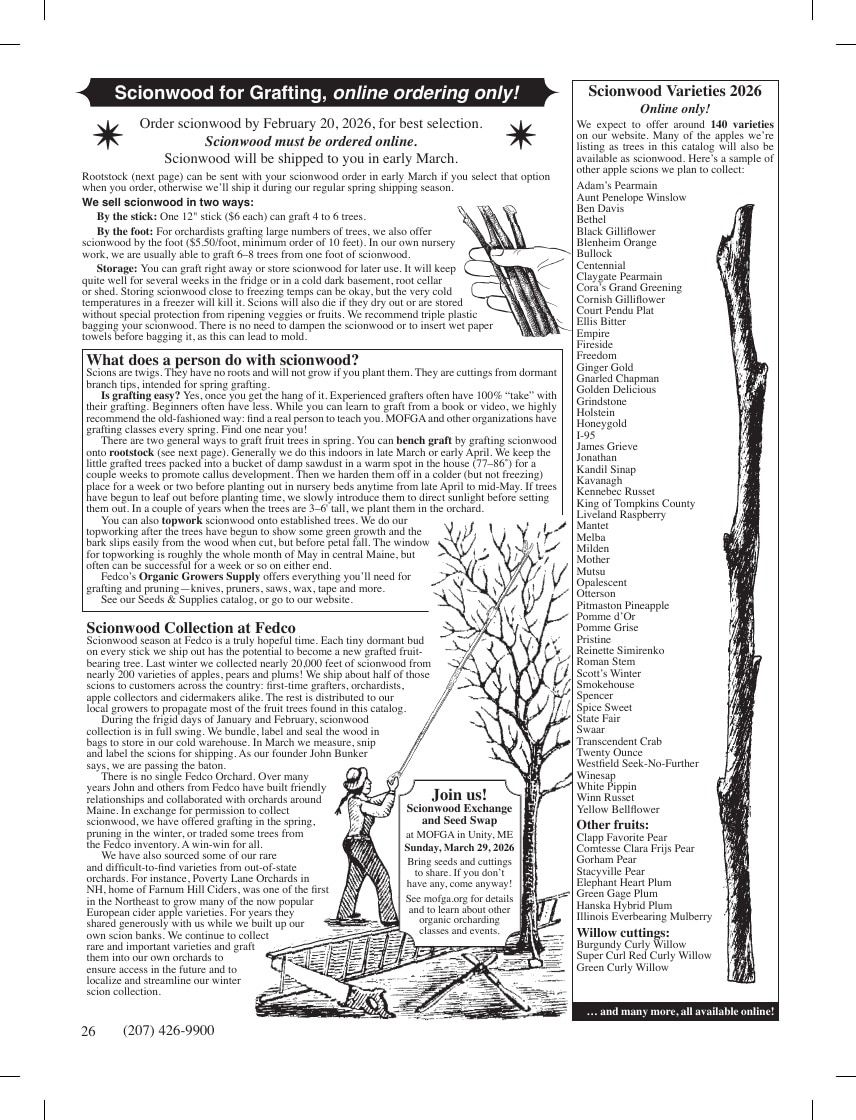 Fedco Seeds Trees Catalog Weekly Ad January 1 - December 31, 2026