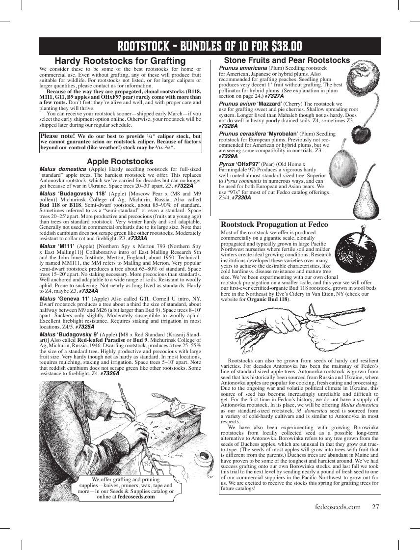 Fedco Seeds Trees Catalog Weekly Ad January 1 - December 31, 2026
