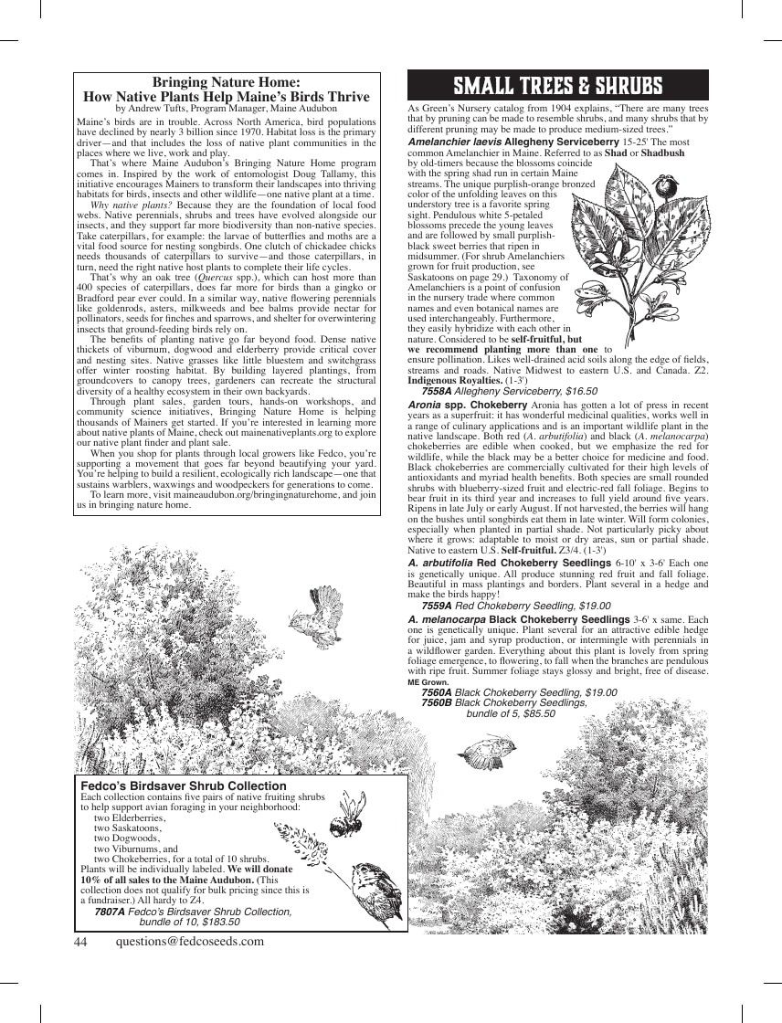 Fedco Seeds Trees Catalog Weekly Ad January 1 - December 31, 2026