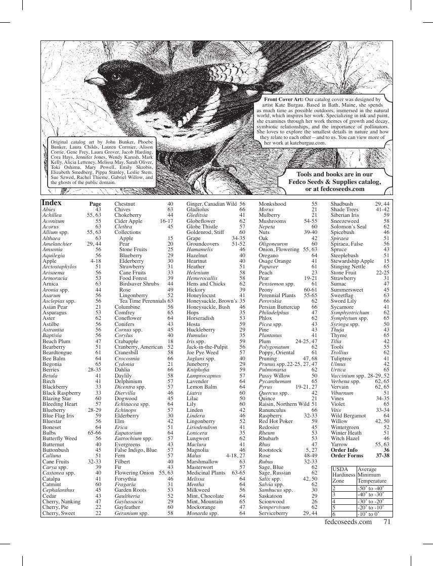 Fedco Seeds Trees Catalog Weekly Ad January 1 - December 31, 2026