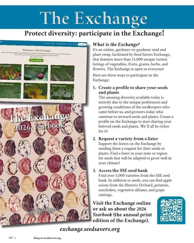 Seed Savers Exchange Annual Catalog Weekly Ad January 1 - December 31, 2026