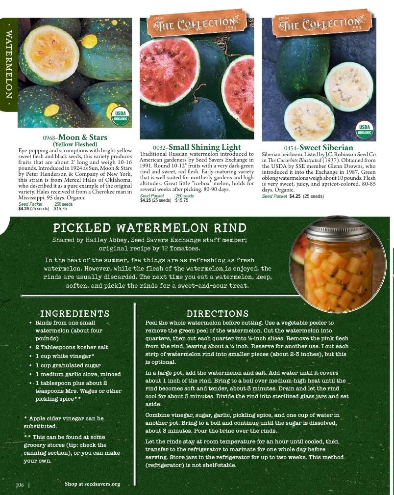 Seed Savers Exchange Annual Catalog Weekly Ad January 1 - December 31, 2026