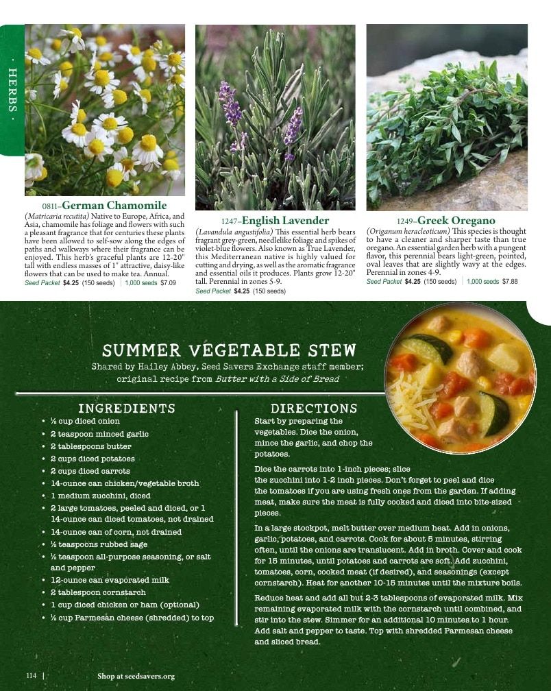 Seed Savers Exchange Annual Catalog Weekly Ad January 1 - December 31, 2026