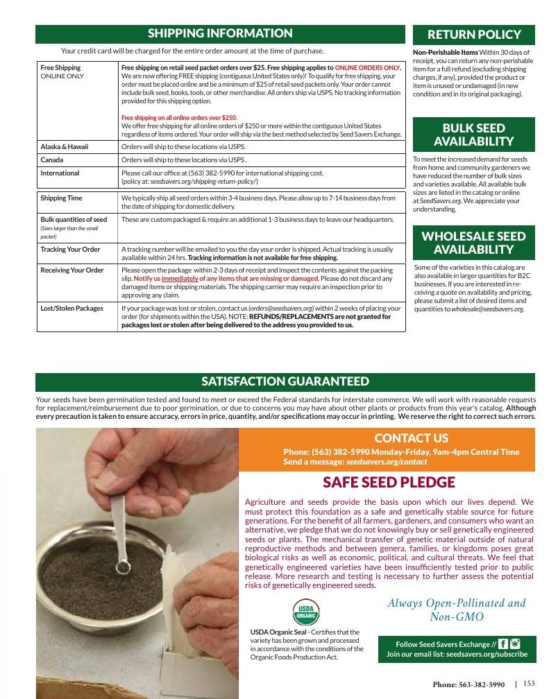 Seed Savers Exchange Annual Catalog Weekly Ad January 1 - December 31, 2026