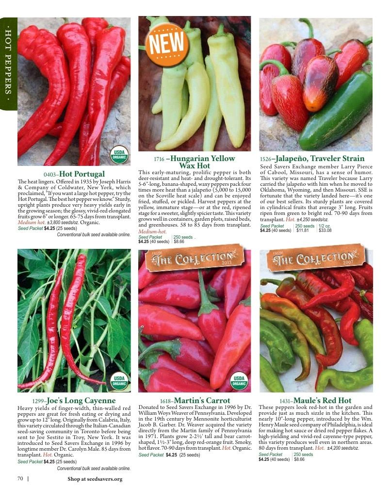 Seed Savers Exchange Annual Catalog Weekly Ad January 1 - December 31, 2026