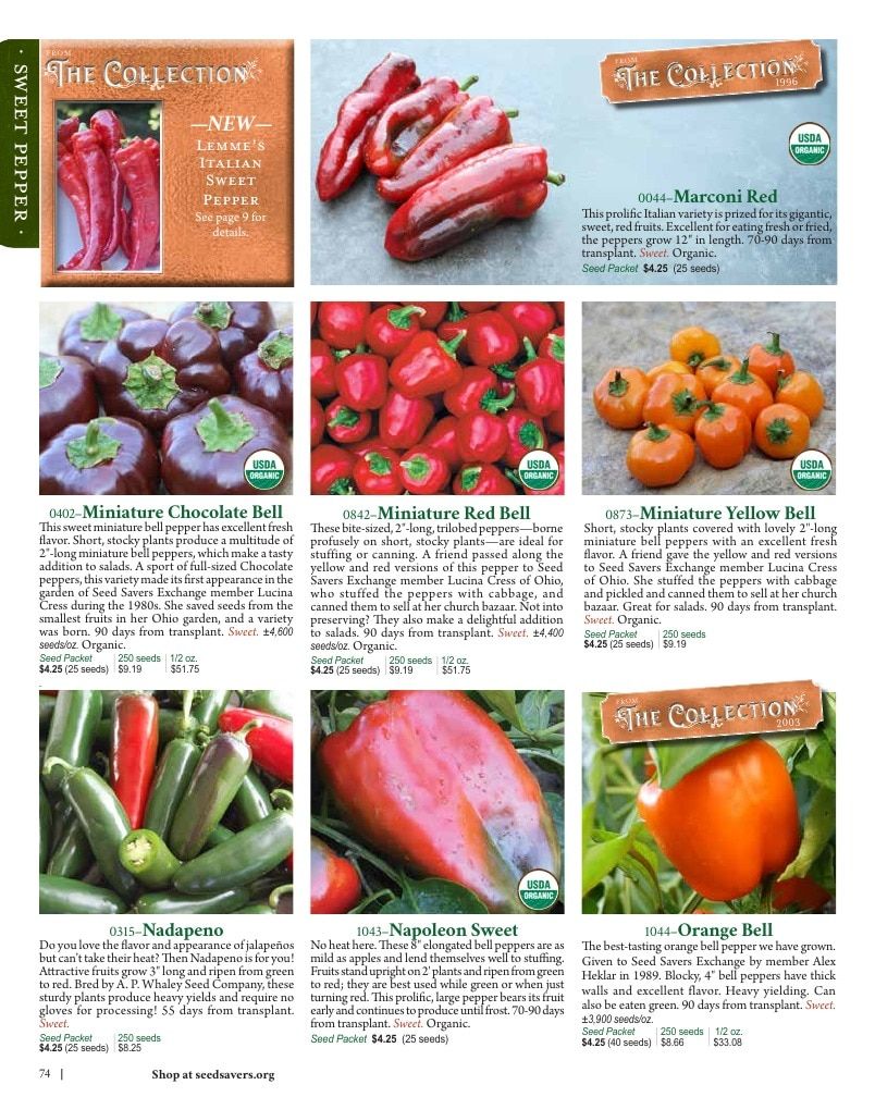 Seed Savers Exchange Annual Catalog Weekly Ad January 1 - December 31, 2026