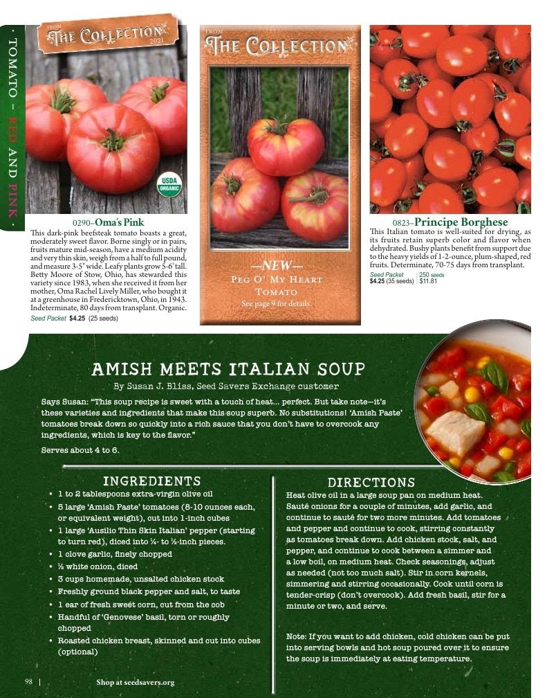 Seed Savers Exchange Annual Catalog Weekly Ad January 1 - December 31, 2026