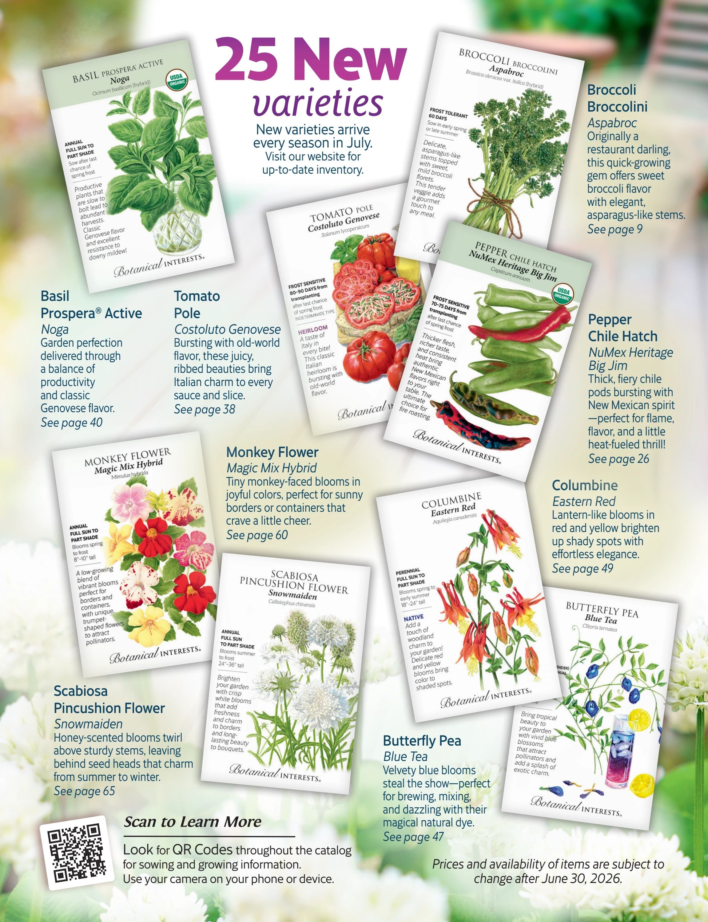 Botanical Interests Annual Catalog Weekly Ad January 1 - December 31, 2026