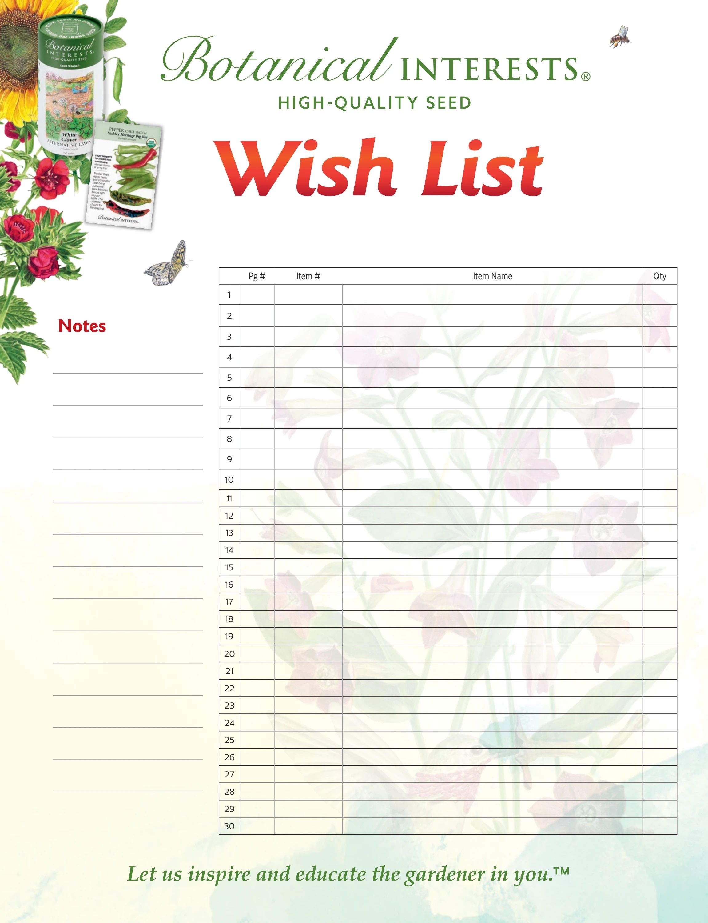 Botanical Interests Annual Catalog Weekly Ad January 1 - December 31, 2026