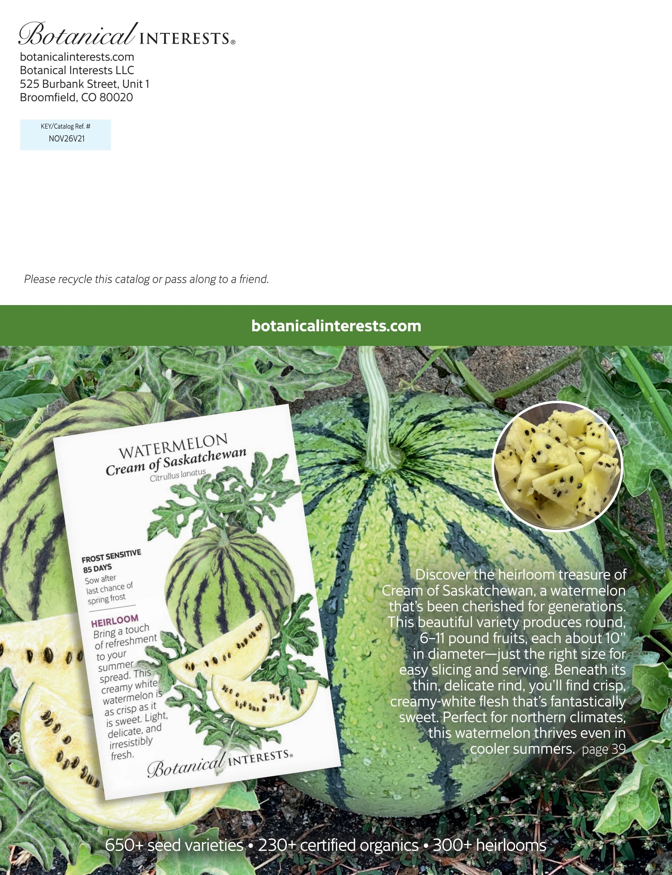 Botanical Interests Annual Catalog Weekly Ad January 1 - December 31, 2026