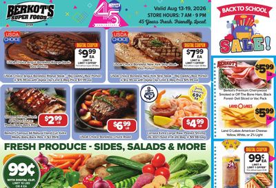 Berkot's Super Foods (Dyer, IN) Weekly Ad August 12 - 18, 2026