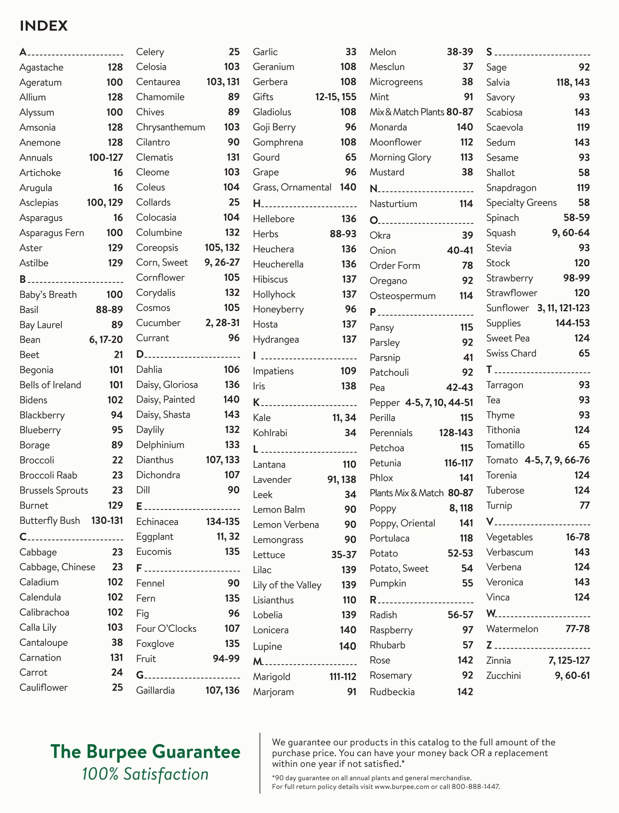 Burpee Annual Seed Catalog Weekly Ad January 1 - December 31, 2026
