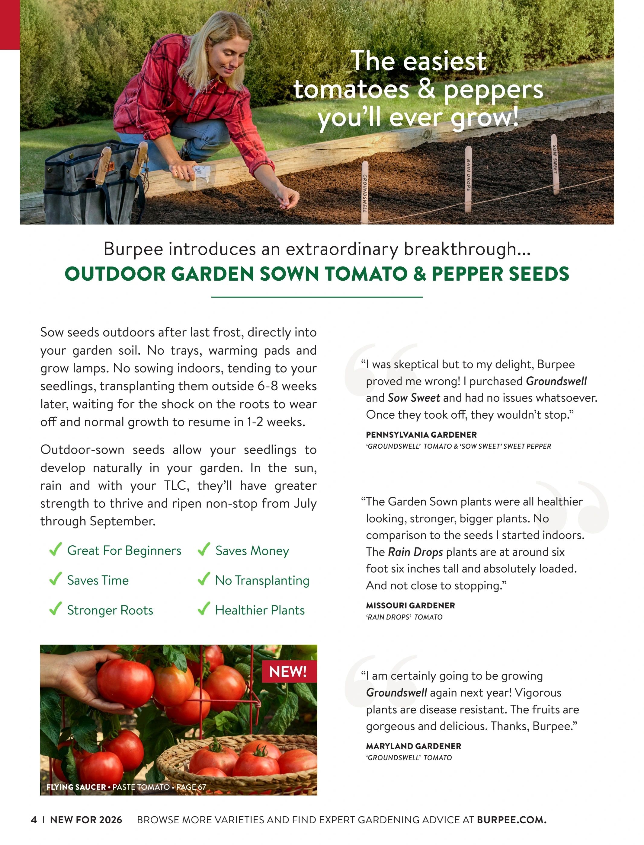 Burpee Annual Seed Catalog Weekly Ad January 1 - December 31, 2026
