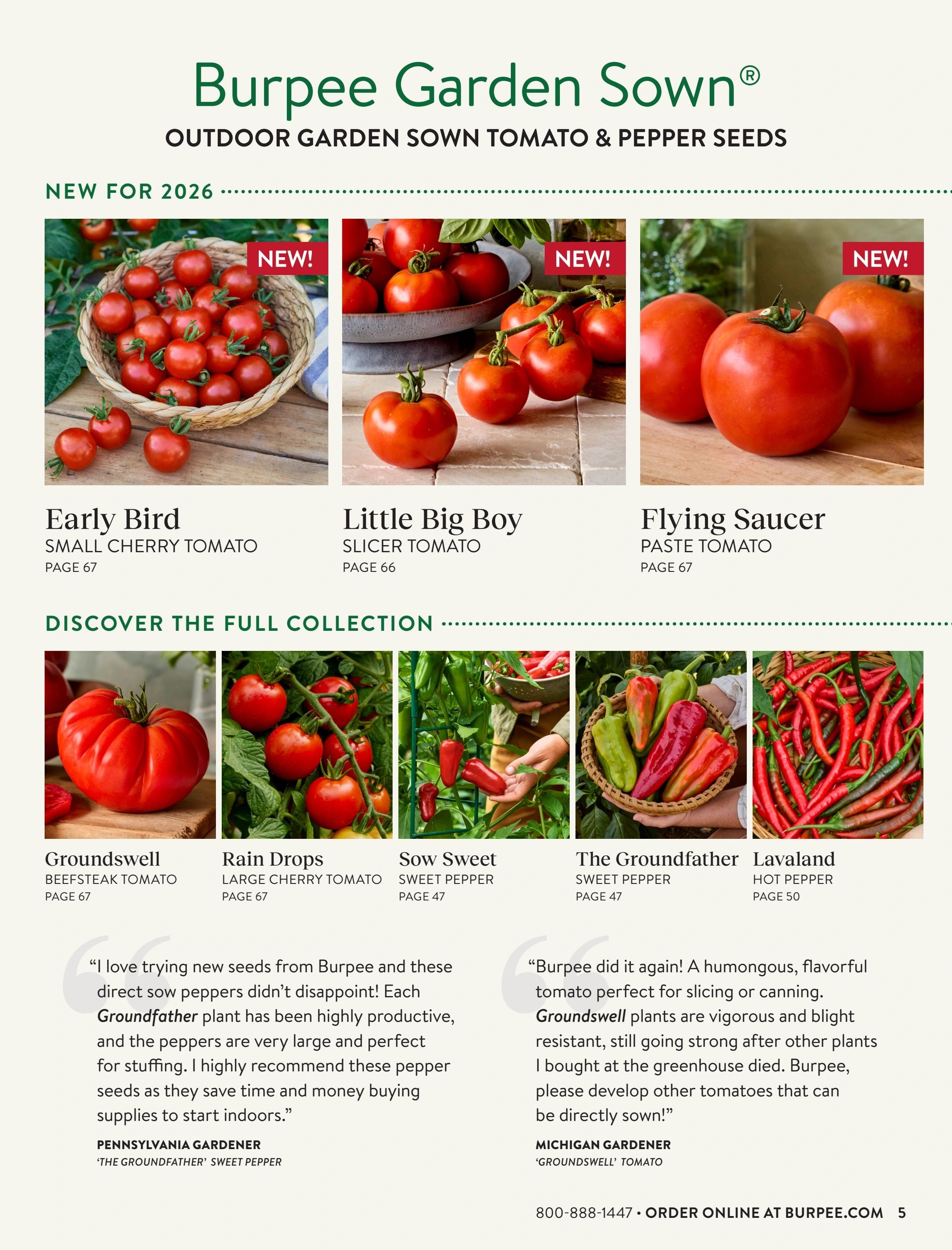 Burpee Annual Seed Catalog Weekly Ad January 1 - December 31, 2026